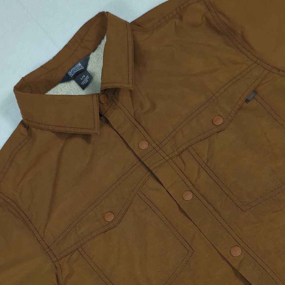 Outdoor Research Mens Wilson Shirt Jacket Sherpa Lined Chore Coat Size Large